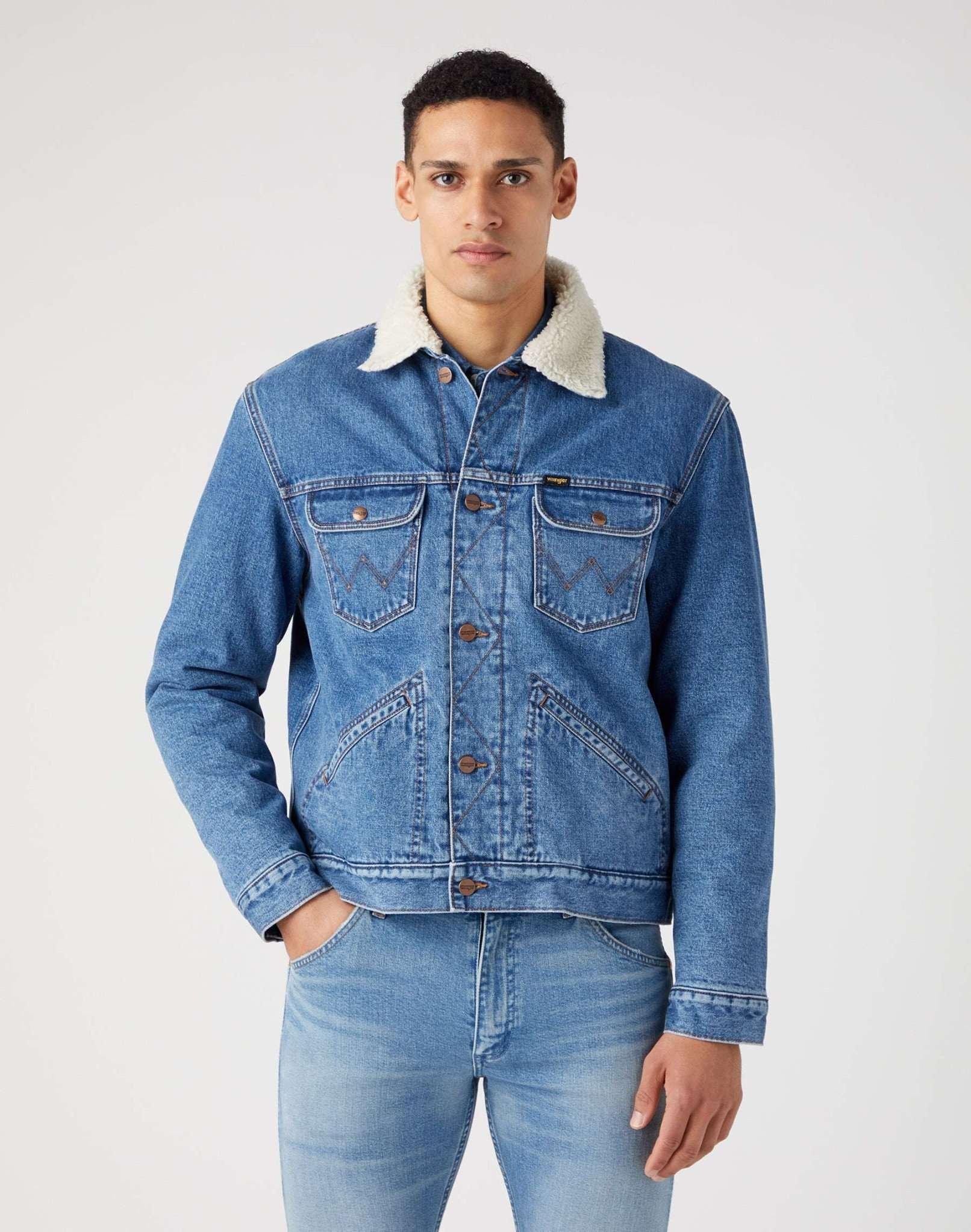 Image of Jeansjacken 124mj Sherpa Herren Blau M