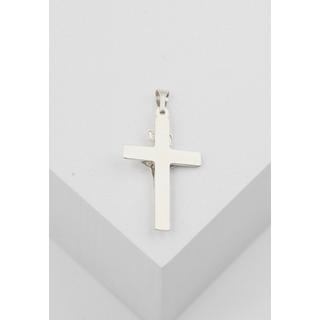 MUAU Schmuck  Pendentif croix or blanc 750 Christ 32x16mm 