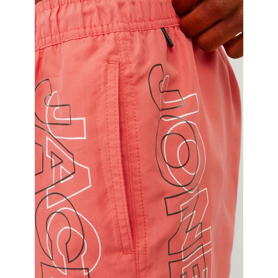 JACK & JONES Pantaloncini da bagno con stampa logo laterale  