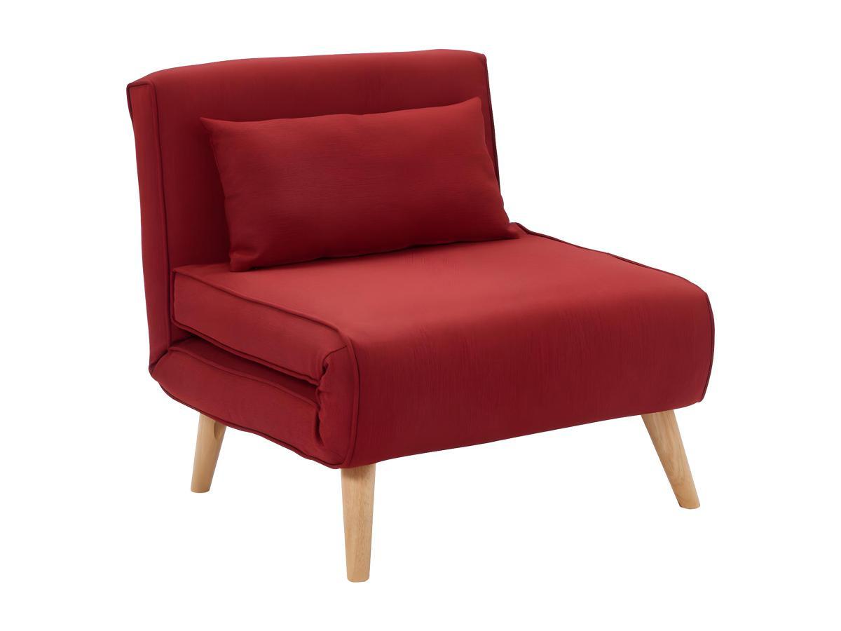 Vente-unique Poltrona letto in tessuto Rosso POSIO  