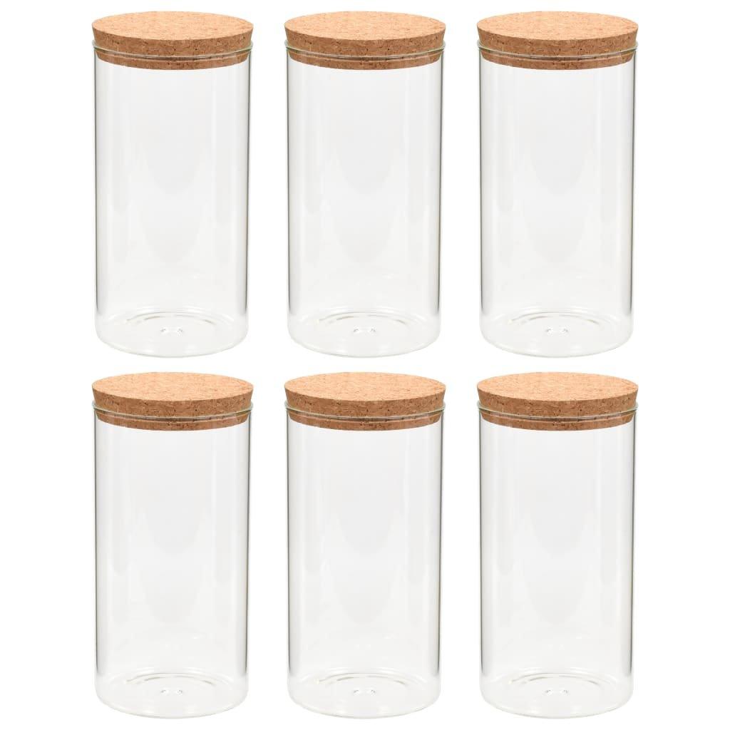 Image of Vorratsgläser mit korkdeckel 6 stk. glas Vorratsgläser mit korkdeckel 6 stk. glas