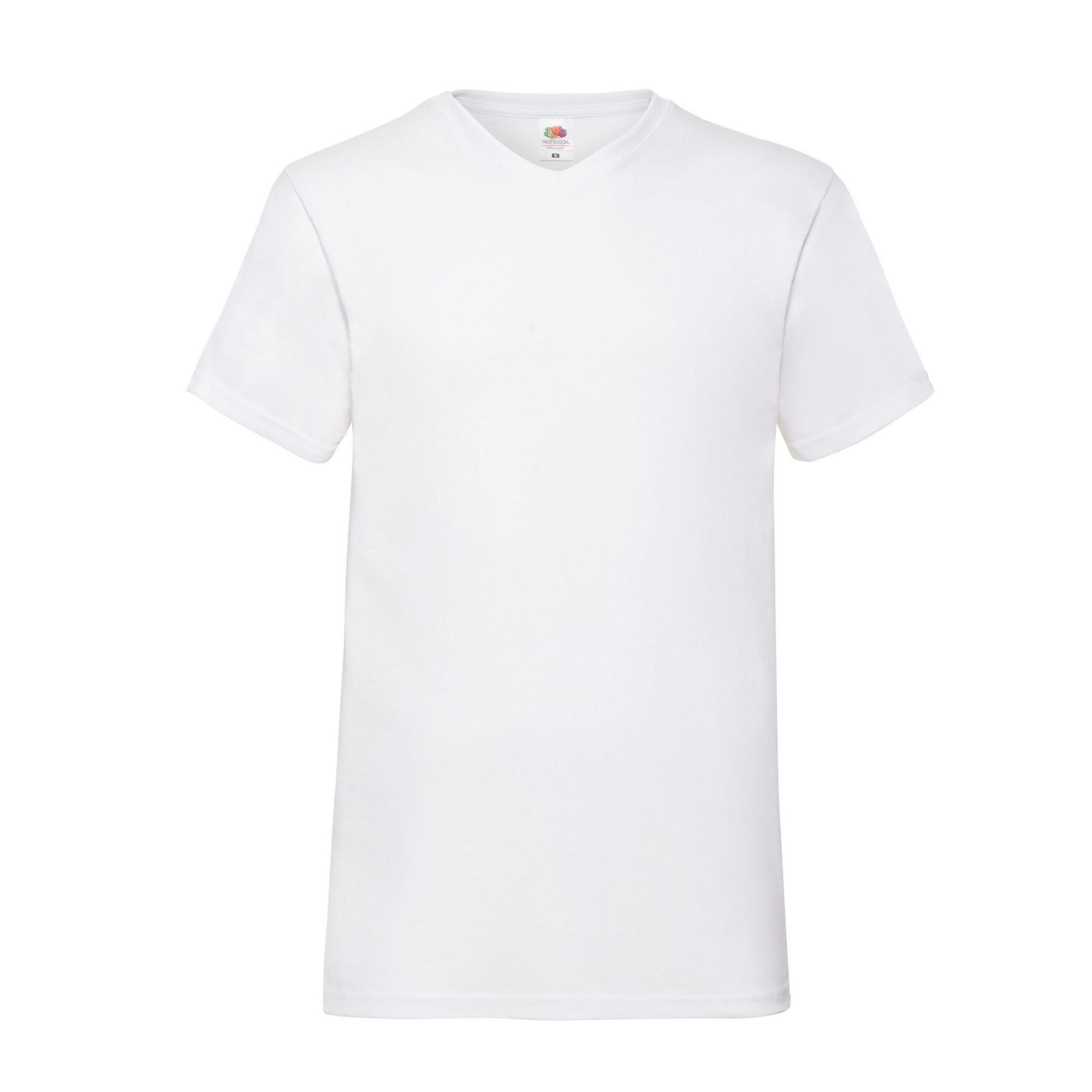 Image of Valueweight Tshirt Vausschnitt Herren Weiss L