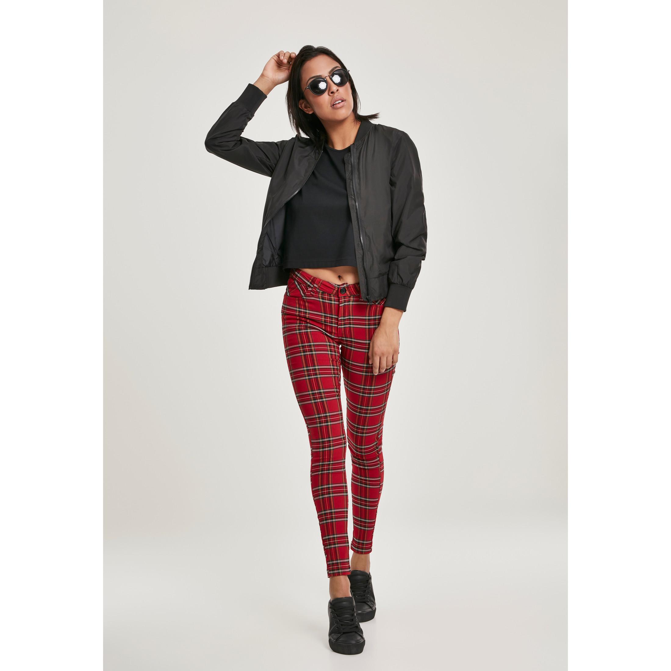 URBAN CLASSICS  hose damen urban classic skinny tartan 