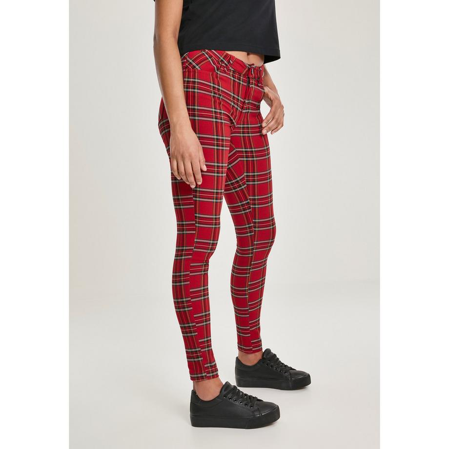 URBAN CLASSICS Pantaloni Skinny Tartan  