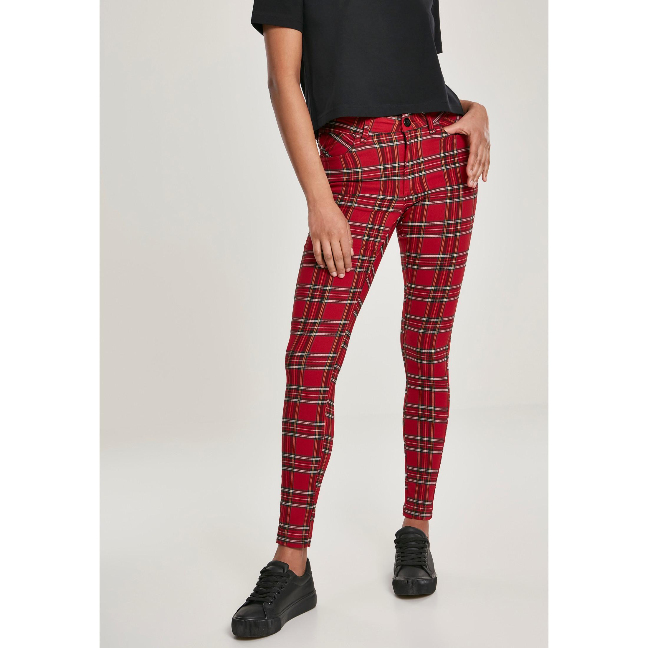 URBAN CLASSICS  hose damen urban classic skinny tartan 