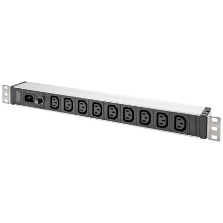 Digitus  PDU 1U, montage sur rack, 9 x C13 10A, 230VAC, 50/60Hz, IEC C14, 10 A Fuse 