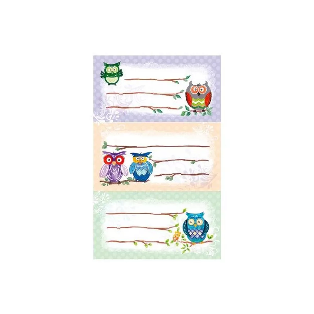 Z-DESIGN -  Sticker Eule 8.4x16cm 59249Z farbig 2 Bogen, Bogen