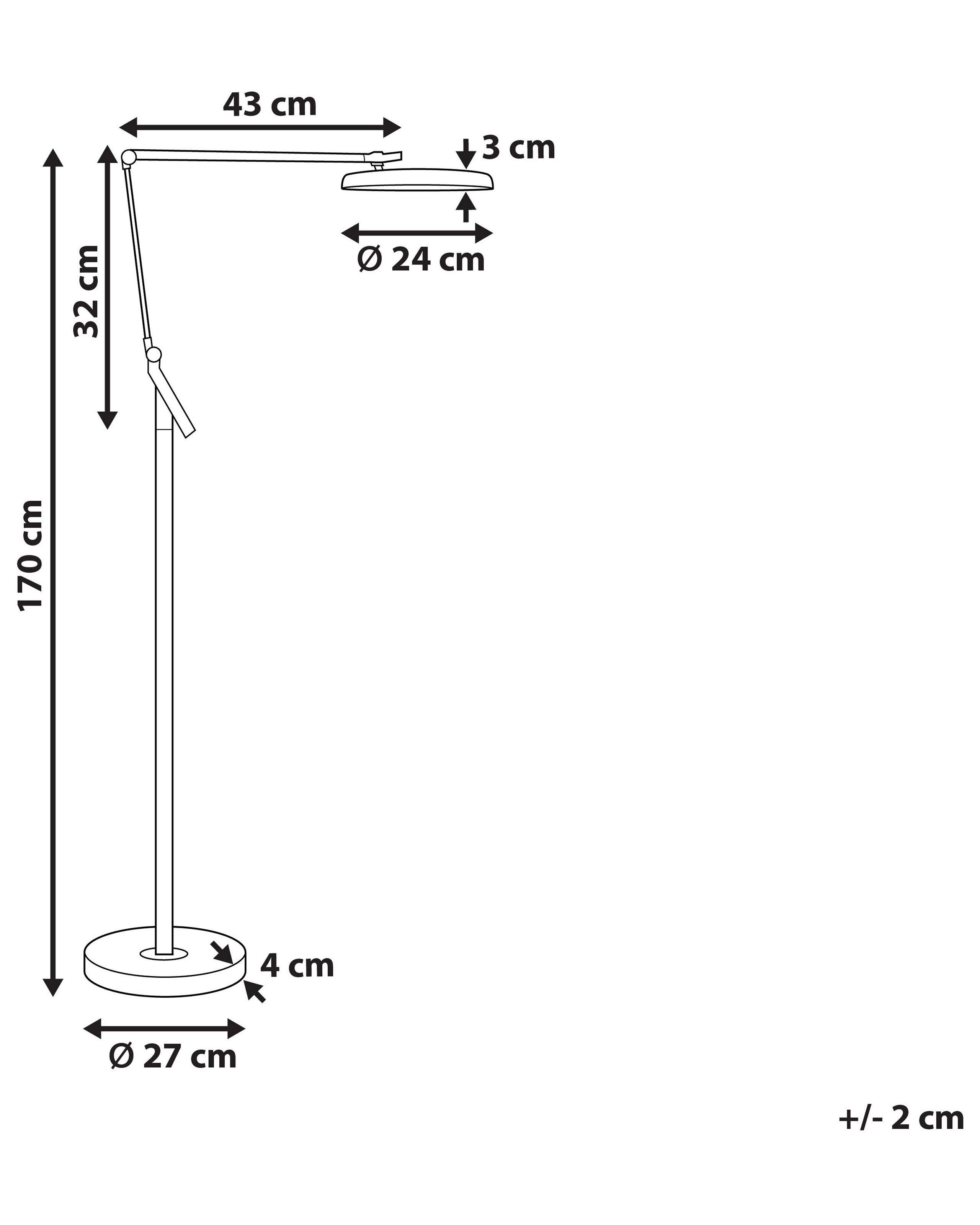 Beliani Lampadaire en Matière synthétique Moderne CARINA  