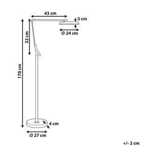 Beliani Lampada da pavimento en Materiale sintetico Moderno CARINA  