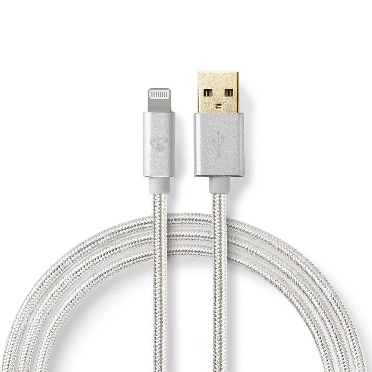 Nedis  Cavo Lightning | USB 2.0 | Apple Lightning, 8-pin | USB-A Maschio | 480 Mbps | Placcato oro | 3,00 m | Rotondo | Intrecciato / Nylon | Alluminio | Scatola con finestra coperta 