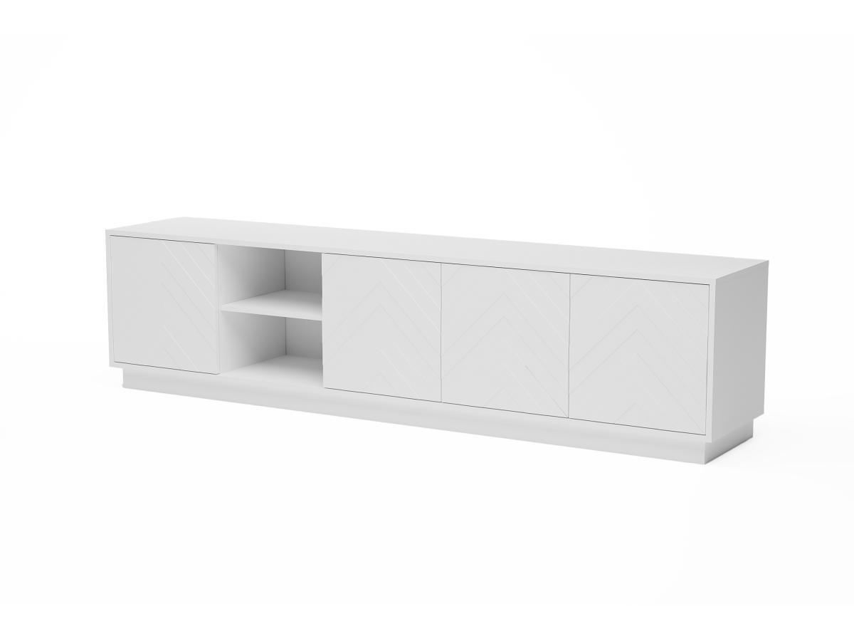 Image of Tv-möbel Hängend Mit 4 Türen & 2 Fächern - Mdf - Weiß - Redonia Unisex Weiss ONE SIZE