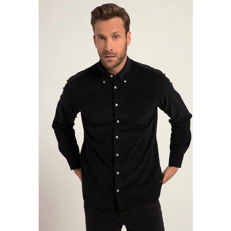 JP1880  Chemise en velours côtelé. Manches longues et col à pointes boutonnées. Coupe Modern Fit. Jusqu'au 8 XL. 