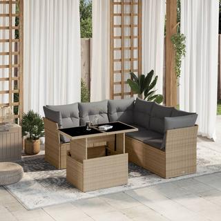 VidaXL set divano da giardino Polirattan  