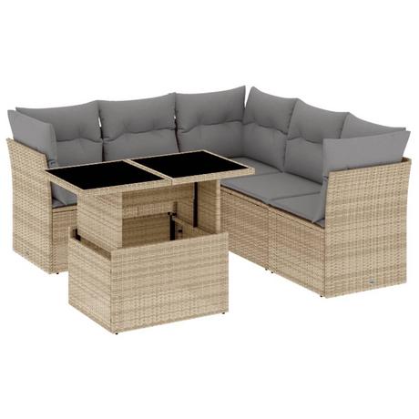 VidaXL set divano da giardino Polirattan  