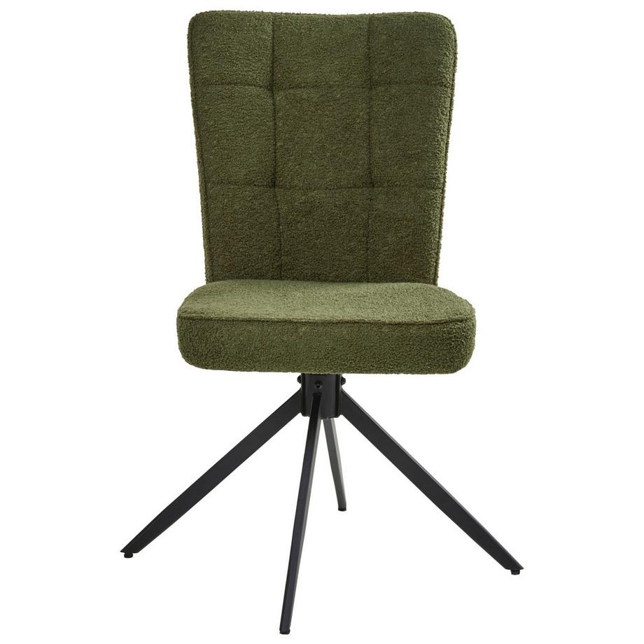 Beliani Esszimmerstuhl 2er Set aus Bouclé  RYAN  