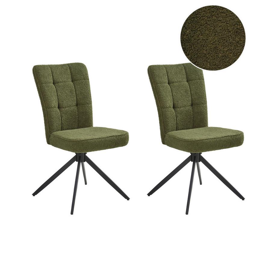 Esszimmerstuhl 2er Set aus Bouclé  RYAN