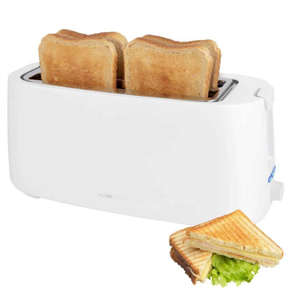 Clatronic Toaster à fente longue 4 tranches TA 3802  