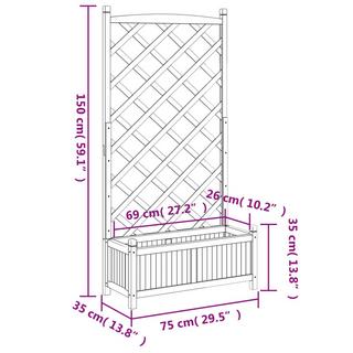 VidaXL Pflanzgefäß holz  