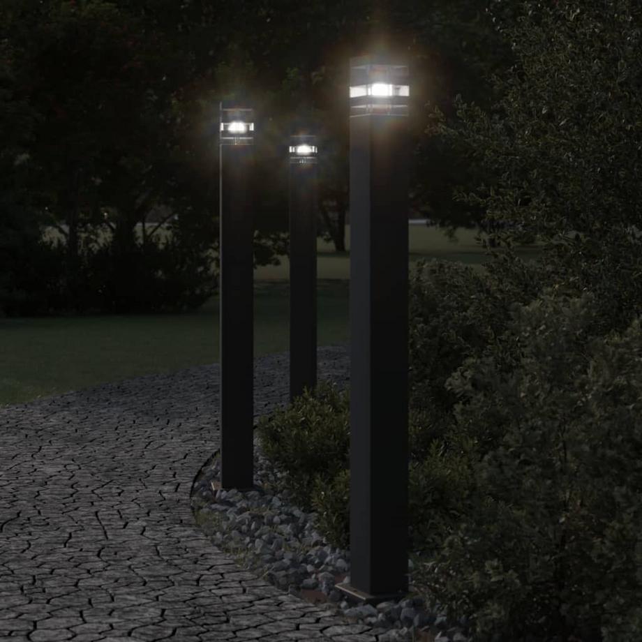 VidaXL lampada da terra per esterni Alluminio  