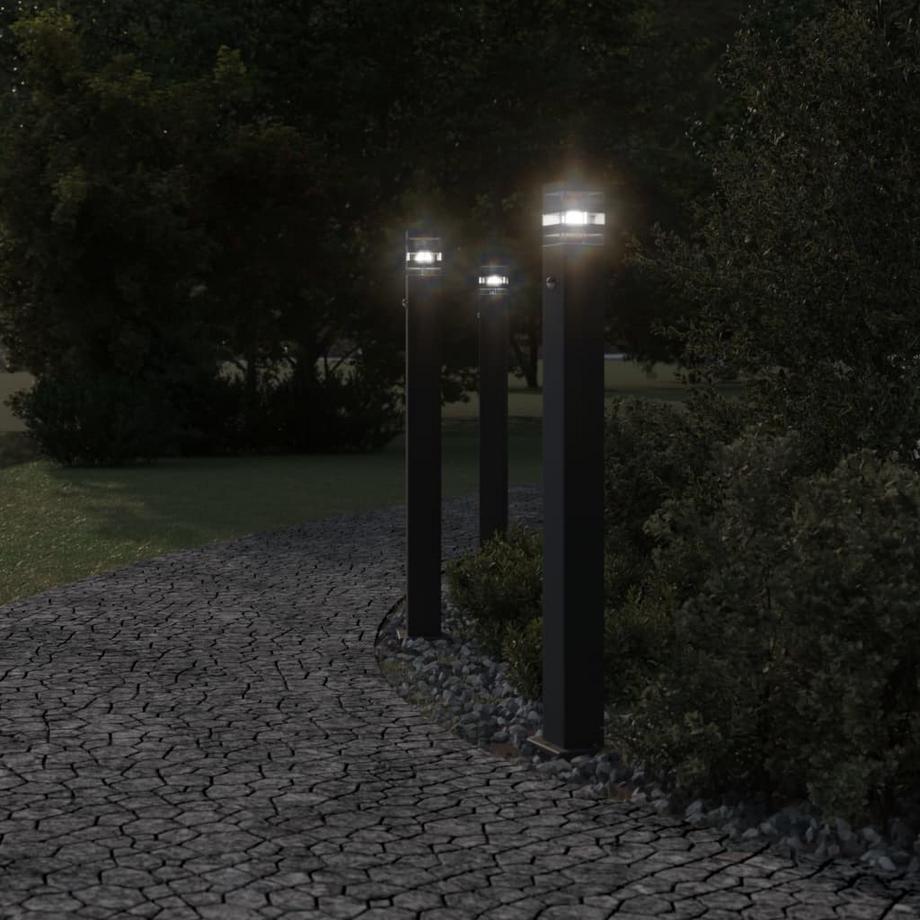 VidaXL lampada da terra per esterni Alluminio  