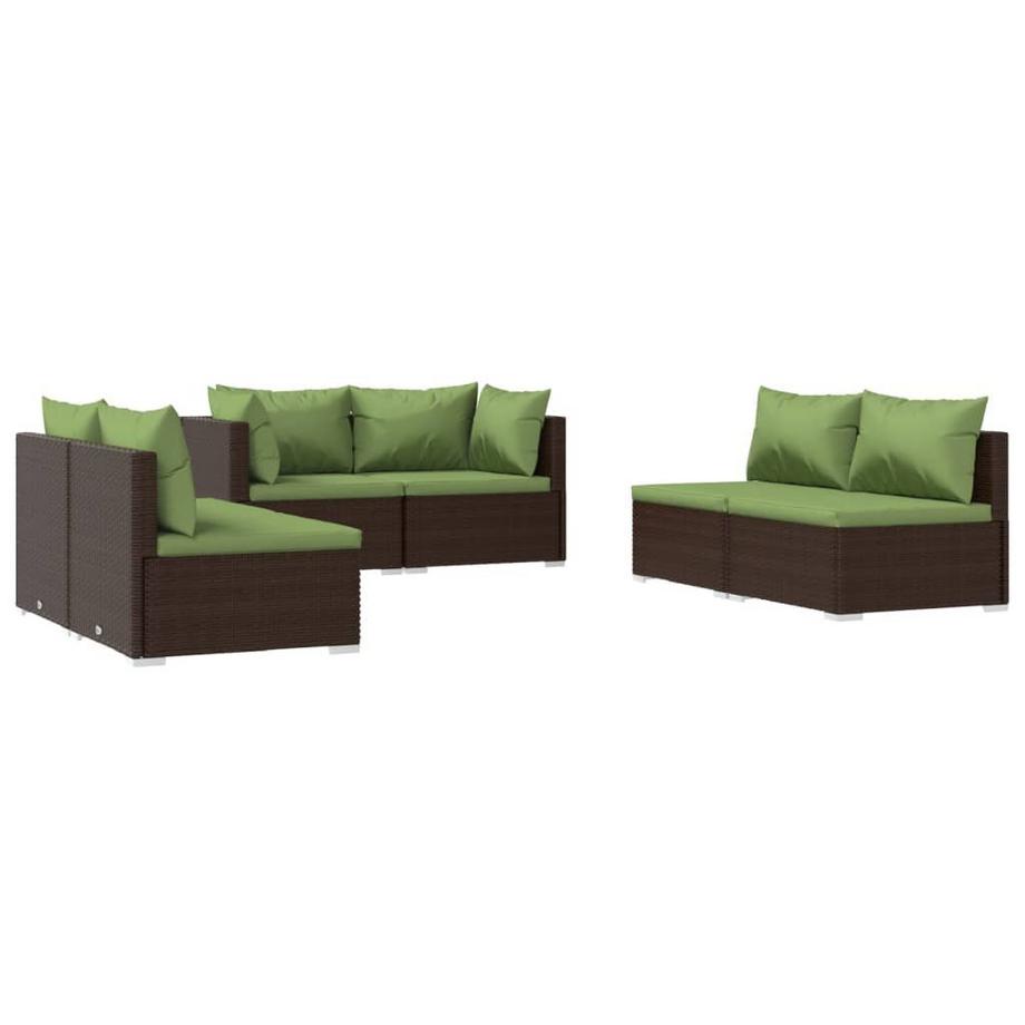 Garten-lounge-set poly-rattan