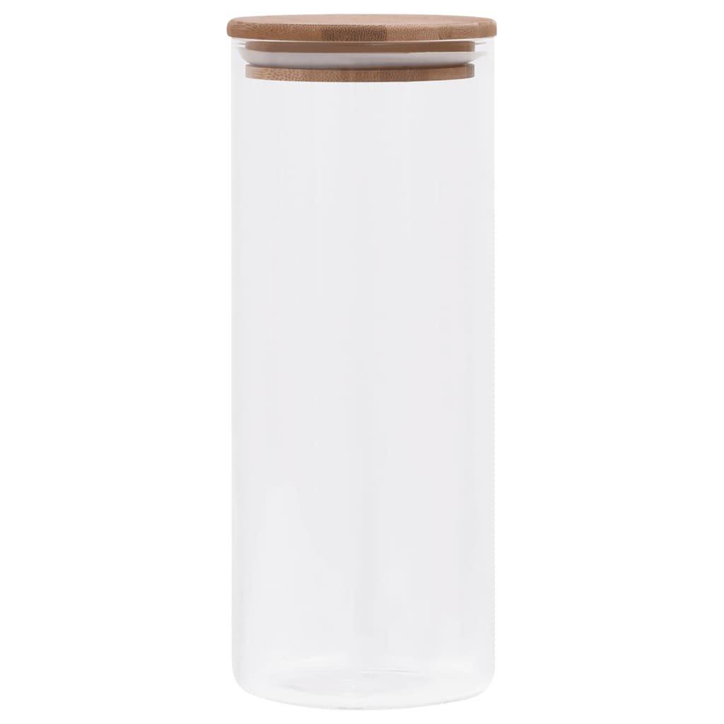 VidaXL Vorratsgläser mit bambusdeckel 6 stk. glas  