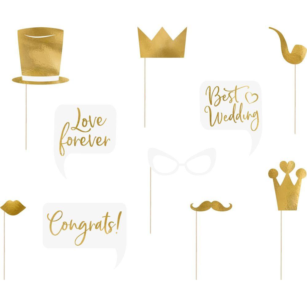 Image of KNP30-KARTON Partygeschenk Fotokabinenrequisite Gold