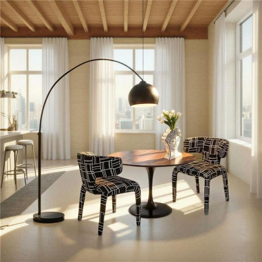 KARE Design Set di tavoli per inviti in rovere nero rotondo 120  