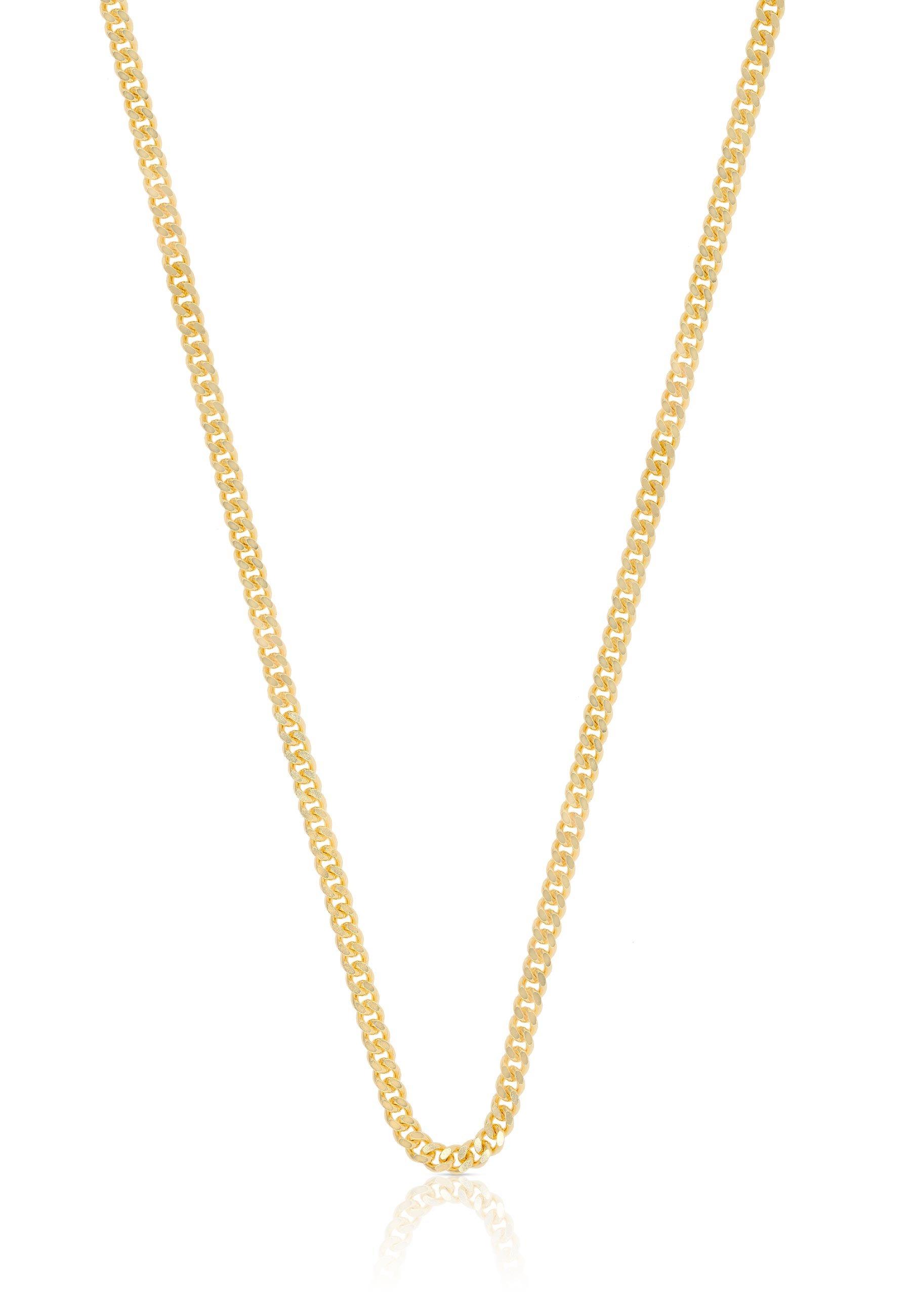 MUAU Schmuck  Collier gourmette or jaune 750, 2mm, 42cm 