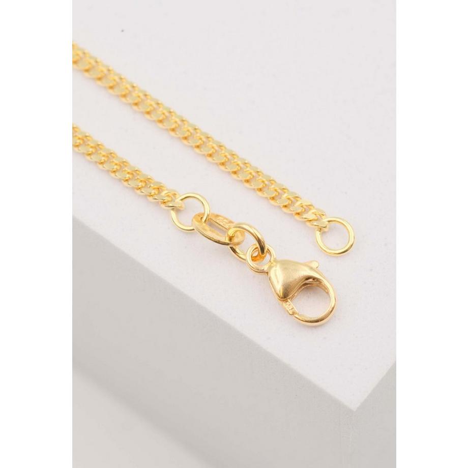 MUAU Schmuck  Collier gourmette or jaune 750, 2mm, 42cm 