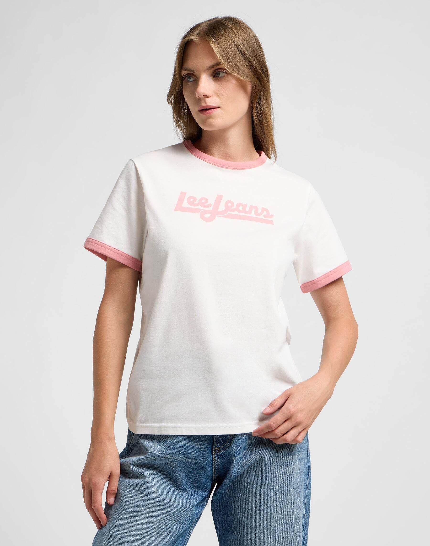 Image of T-shirts Ringer Tee Damen Pink L