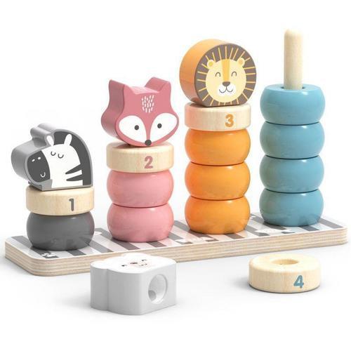 Viga Toys  Steckspiel Tiere aus Holz 