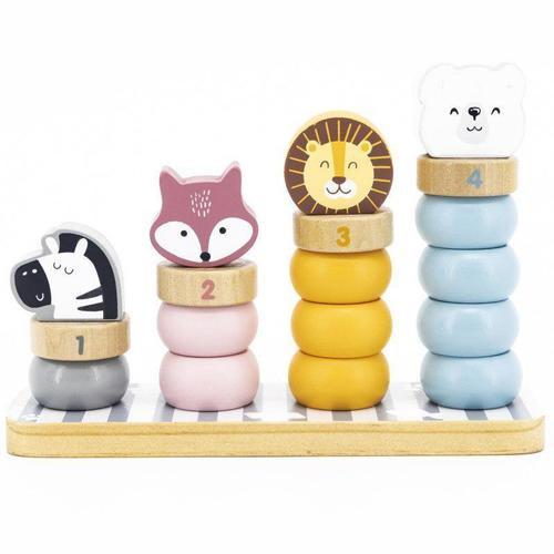 Viga Toys  Steckspiel Tiere aus Holz 