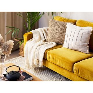 Beliani Malu Boho Couverture en Coton  