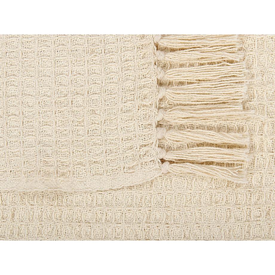 Beliani Boho Malu Baumwoll Kuscheldecke  