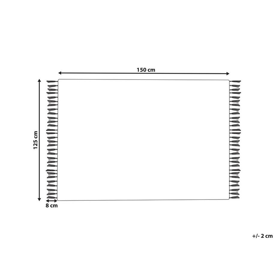 Beliani Boho Malu Baumwoll Kuscheldecke  