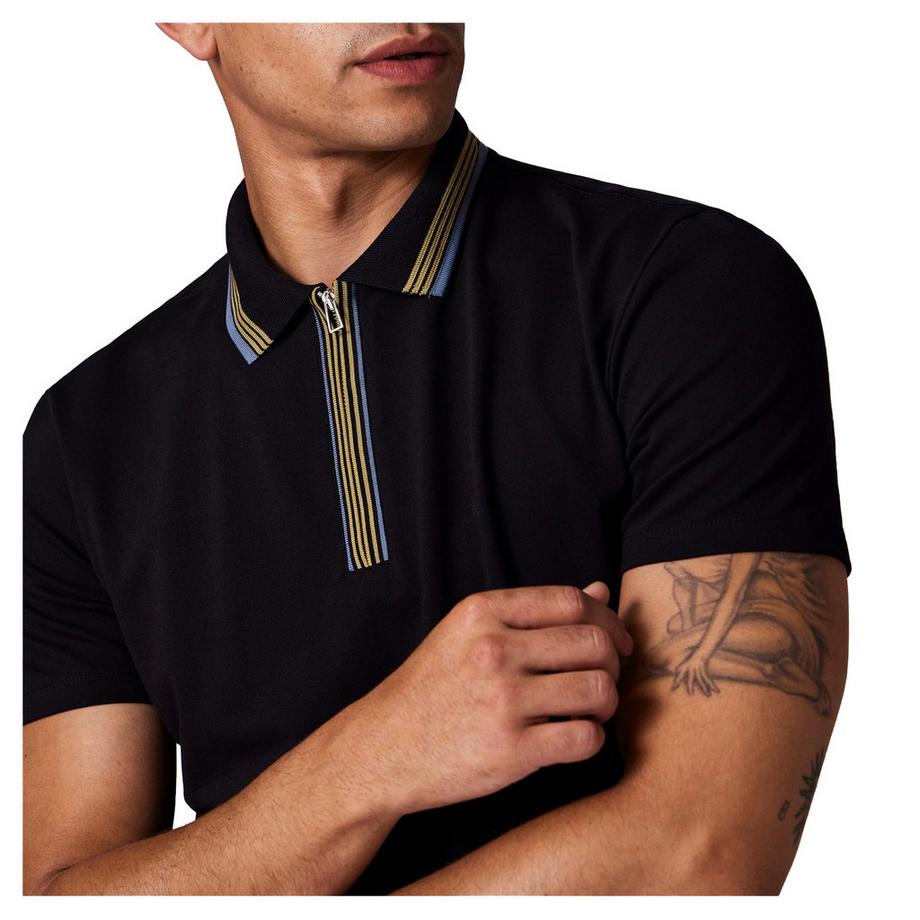 PAUL SMITH Maglietta Polo con cerniera ad un quarto  