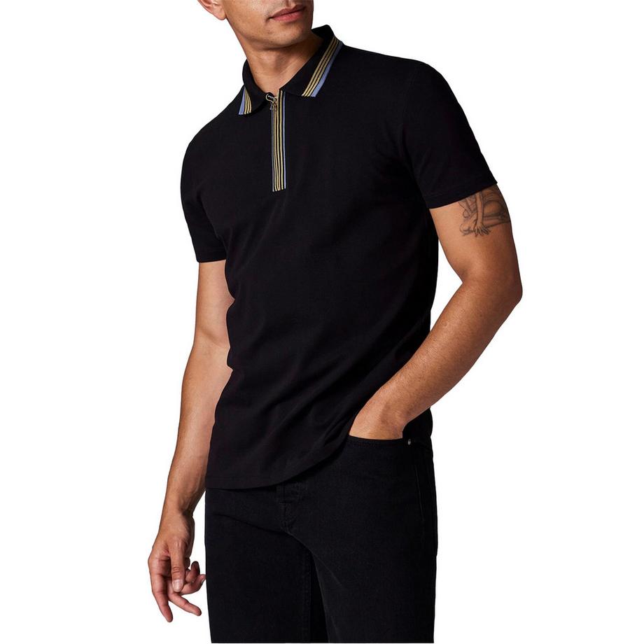PAUL SMITH Maglietta Polo con cerniera ad un quarto  