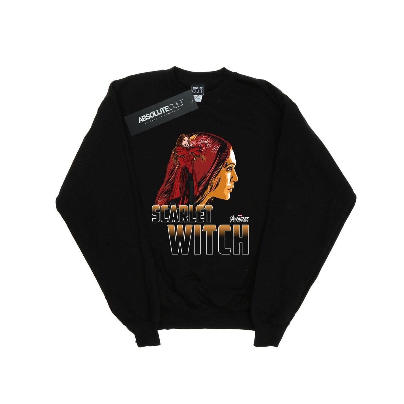 Image of Avengers Infinity War Scarlet Witch Character Sweatshirt Jungen Schwarz 140/146
