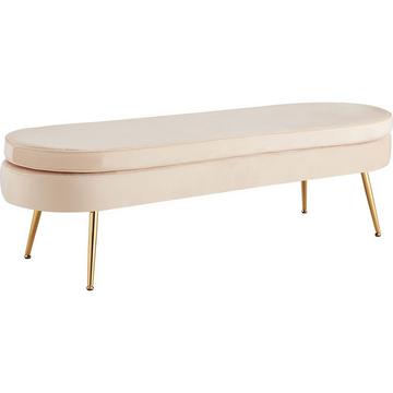 Sitzpouf oval Samt