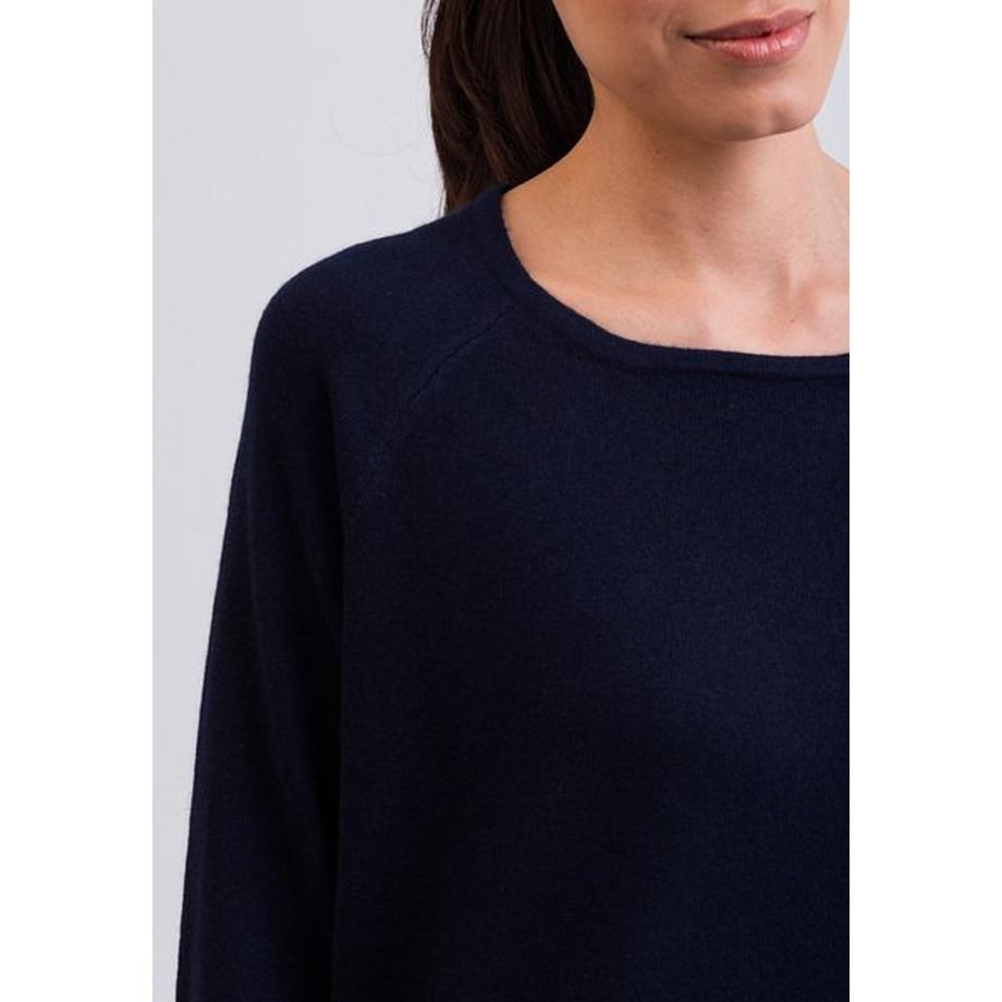 CASH-MERE.CH Pull Col Rond Cachemire Fentes Latérales  