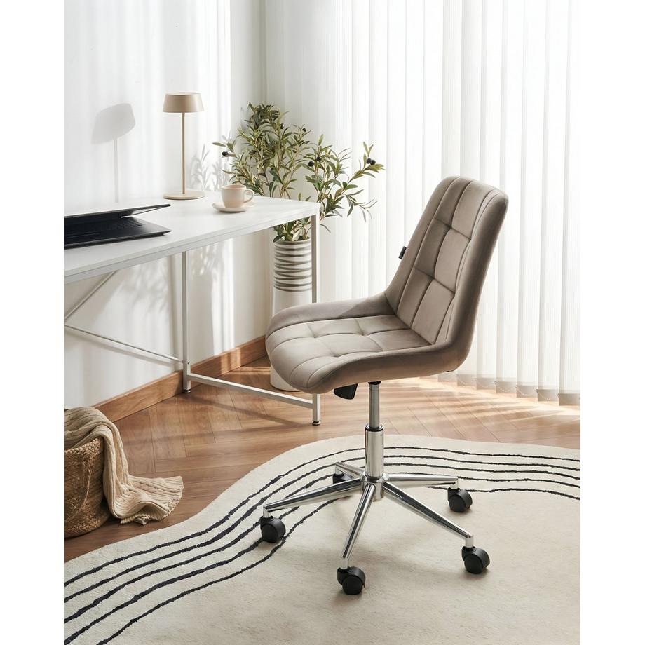 Beliani Chaise de bureau en Velours  MELROSE  