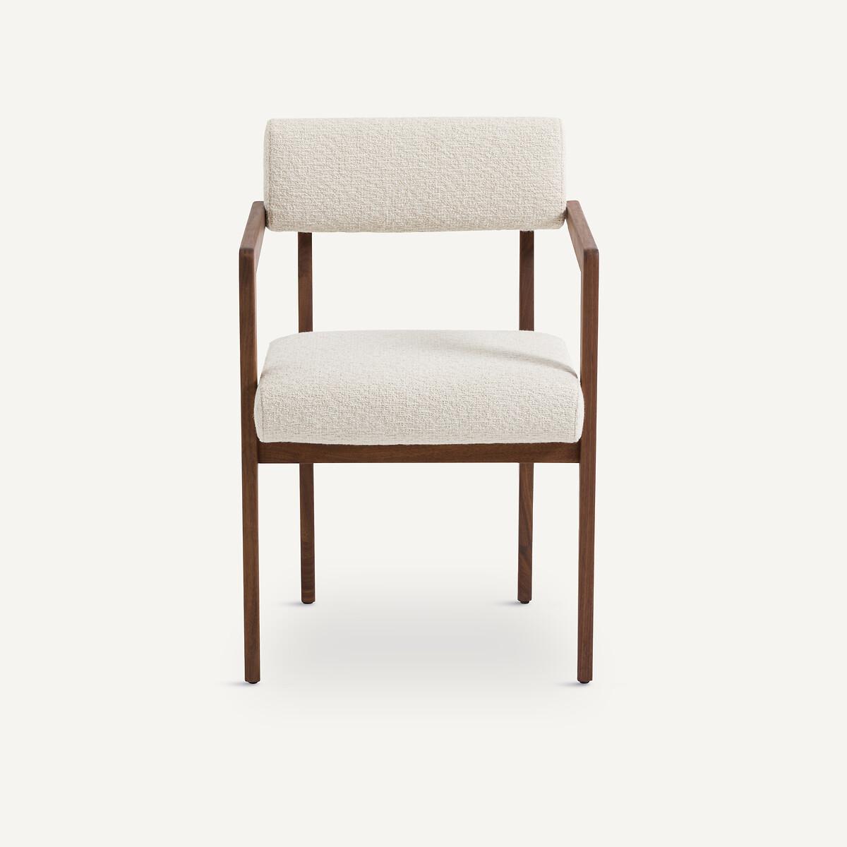 AM.PM Fauteuil de table noyer et bouclette  