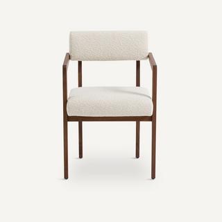 AM.PM Fauteuil de table noyer et bouclette  