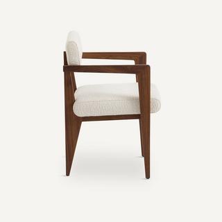 AM.PM Fauteuil de table noyer et bouclette  