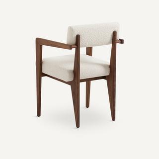 AM.PM Fauteuil de table noyer et bouclette  