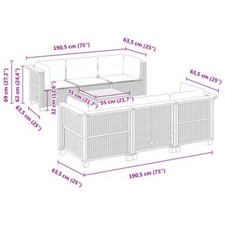 VidaXL Garten sofagarnitur poly-rattan  