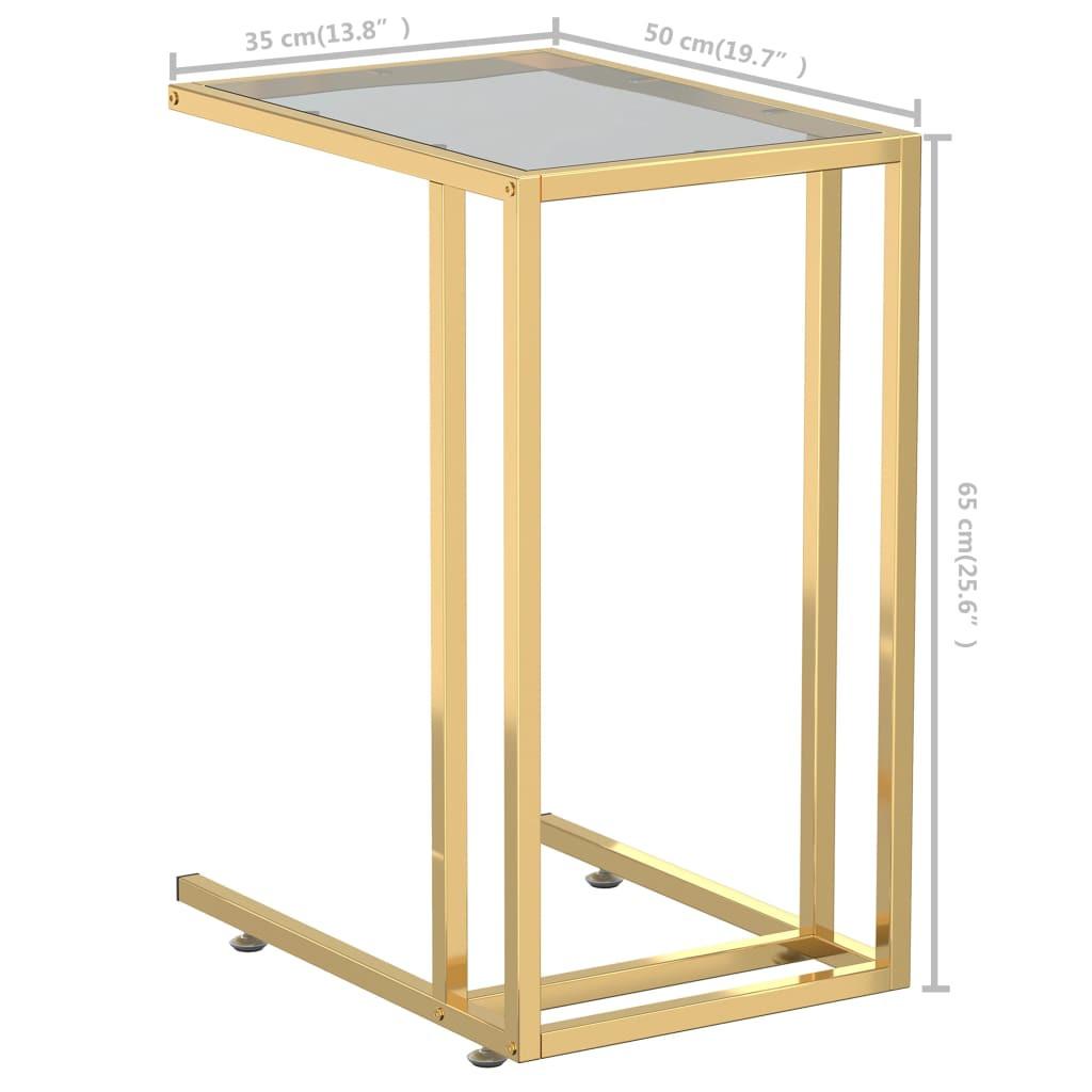 VidaXL Table d'appoint pour ordinateur verre  