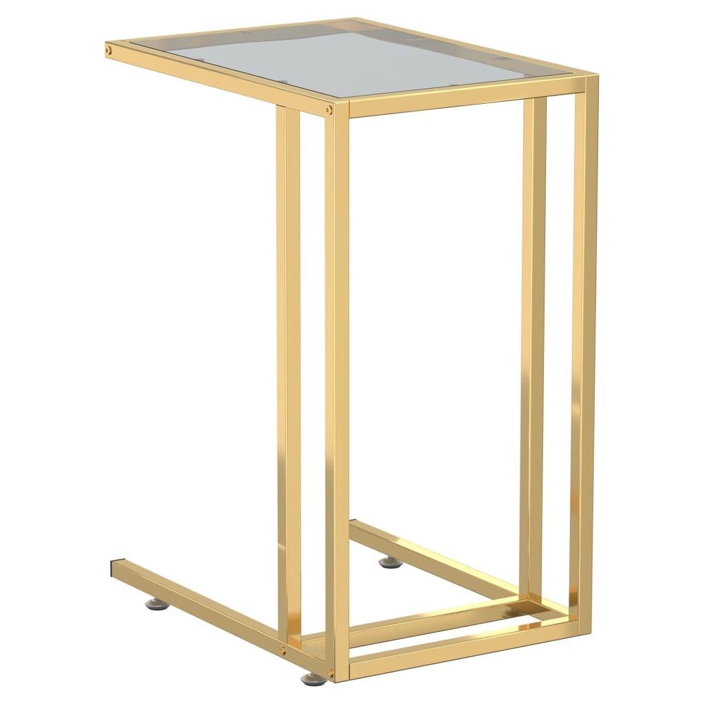 VidaXL Table d'appoint pour ordinateur verre  