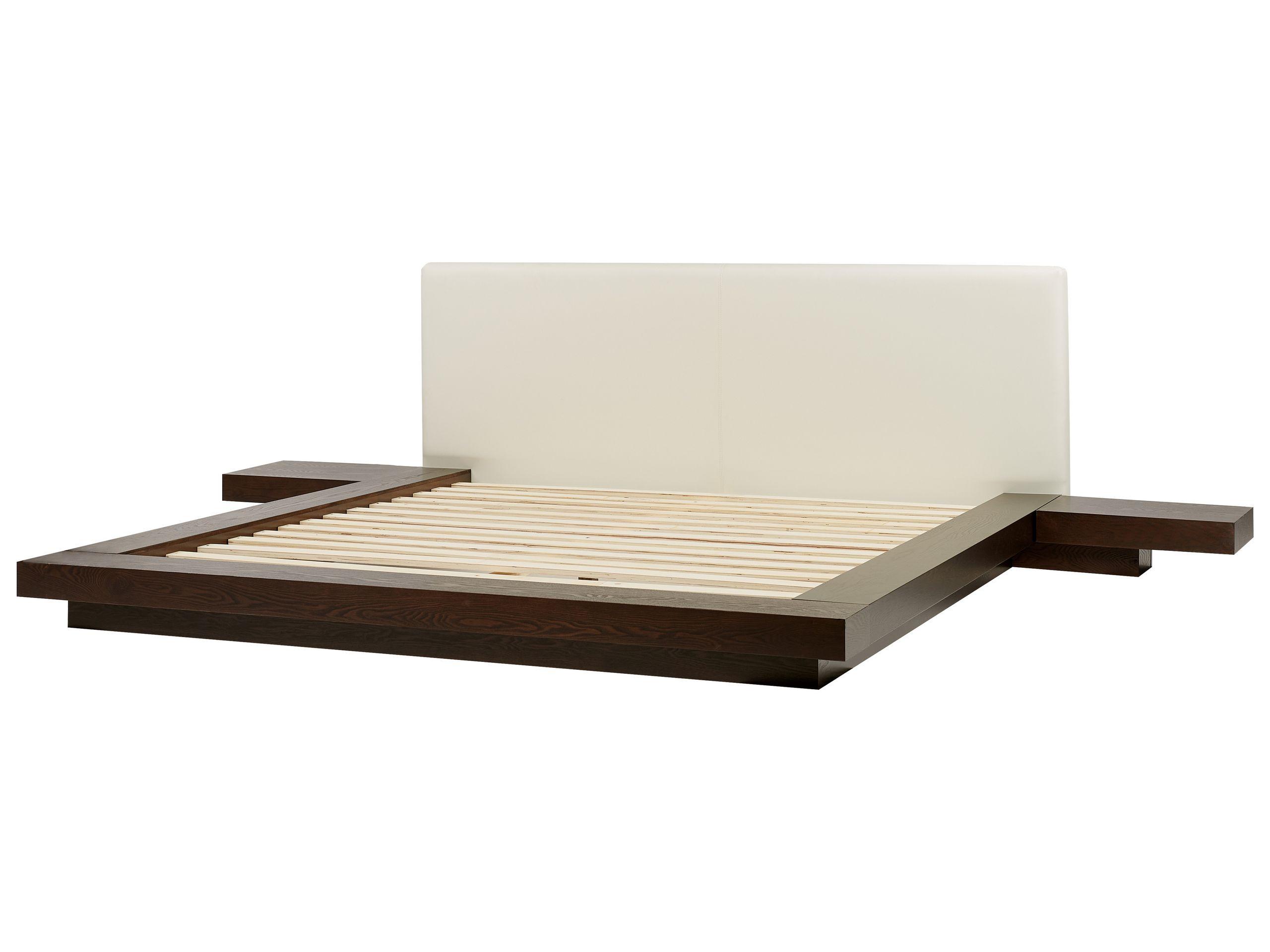 Beliani Bett mit LED aus MDF-Platte Skandinavisch ZEN  